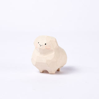 Sopo Carved Wooden Chubby Sheep