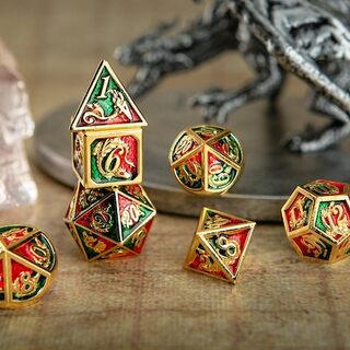 Limited Edition Christmas Dragon Dice set