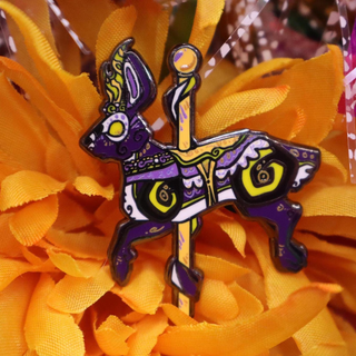 nonbinary jackalope pin