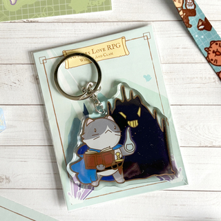 Summoner Cat Transparent Epoxy Keychain