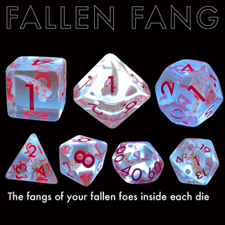 Fallen Fang Dice Set - Red Ink