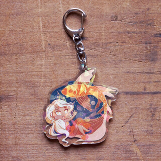 Butterfly Koi Keychain *NOT Holographic*