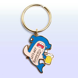 Keychain Let's Get Hammered Hammerhead Shark (Blue Variant)