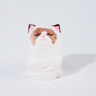 Lomi Carved Wooden Cat