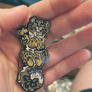 Snow Leopard Enamel Pin