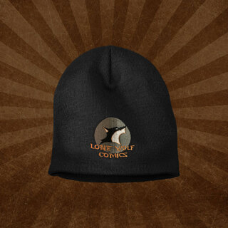 Lone Wolf Comics Logo Black Beanie Hat