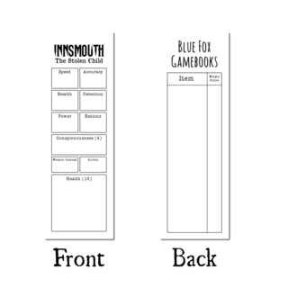 Innsmouth: The Stolen Child Stat-Tracker Bookmark