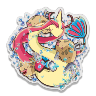 Beautiful sea serpent transparent sticker