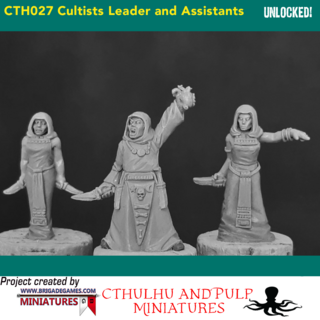 BG-CTH027 Cultists Leaders and Assistants (3 models, 28mm, unpainted)