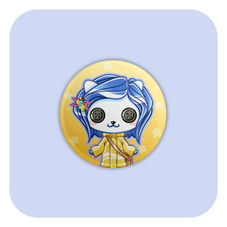 Nya Nya Neko Coraline Badge Button