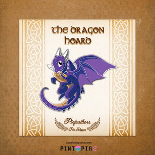 Amethyst Sword Dragon Enamel Pin