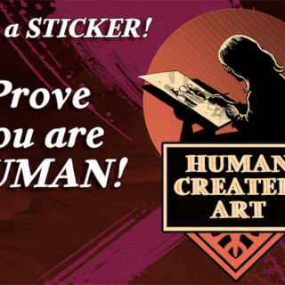 "Human Created Art" Sticker