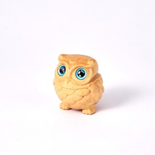 Owen Carved Wooden Little Owl
