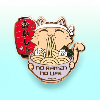 Enamel Pin No Ramen No Life Cat