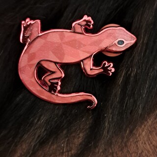 Ruby Lizard Pin