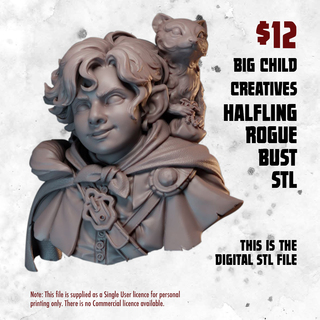 Big Child Creatives Halfling Bust STL