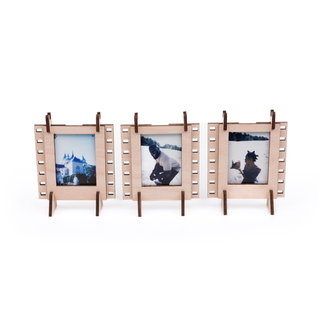 Three "Mini" Photo Frames  (Natural Wood)