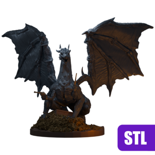 Lead Dragon Miniature (STL)