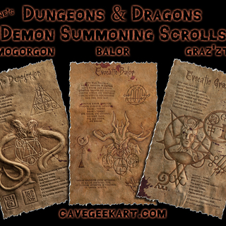 Dungeons & Dragons Demon Summoning Scrolls