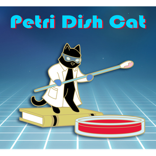 Petri Dish Cat Pin