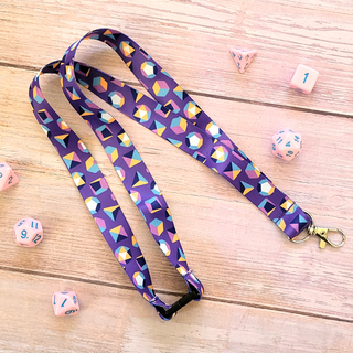 Purple Dice Lanyard