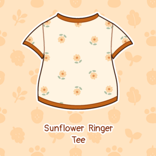 (Top) Sunflower Ringer Tee