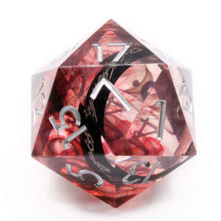 Magic Ring Giant D20 (Black With Red)