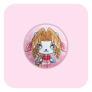 Final Fantasy Aerith Badge Button