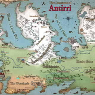 Map of Antirri - 11"x17" Glossy Poster