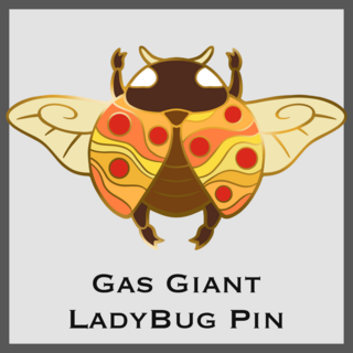 Gas Giant Ladybug pin