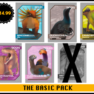 The Basic Pack (Dinosaur Rookie Cards Set of 6)
