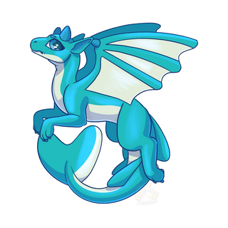 Shark Wyrm Acrylic Pin