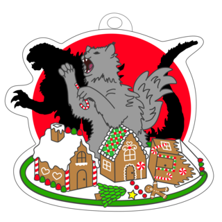 Catzilla Christmas Ornament