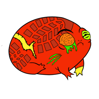 Zombie Frog Red