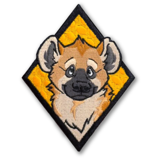 Embroidered patch Spotted hyena