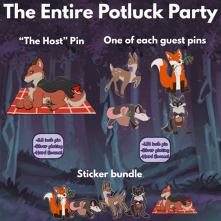 The whole potluck party