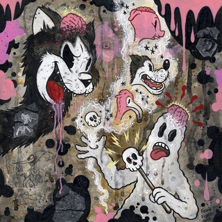 GHOST CAT DREAMS 12X16 PRINT by Frank Forte