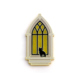 Yellow Gothic Window Cat