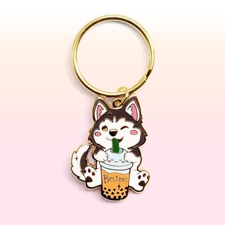 Keychain Besteas Boba Husky