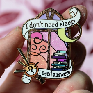 i need answers enamel pin