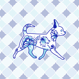 Porcelain Chihuahua Enamel Pin
