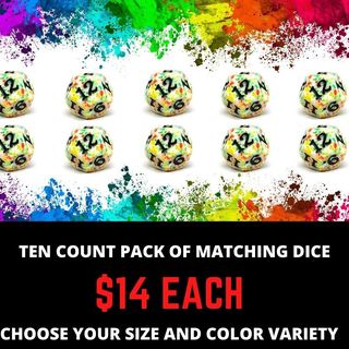 10 Count Pack of Matching Dice