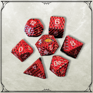 Ruby Dragon Metal Dice Set
