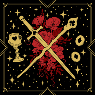 The Red Opera Tarot Cloth