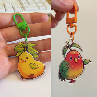 Birb Macedonia Acrylic Keychain