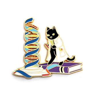 Genetics Cat Pin