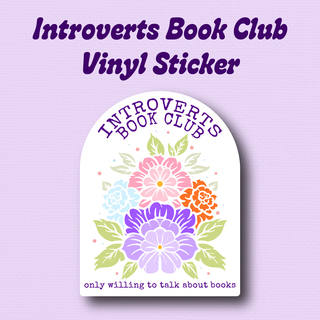 Introverts Book Sticker - Vinyl Sticker 2.75"