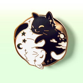 Enamel Pin Day & Night Cats