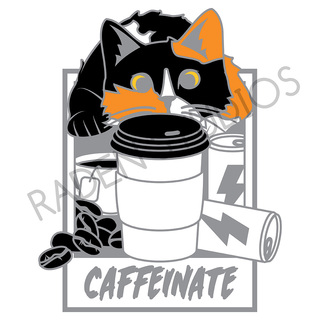 Con Adventurers "Caffeinate" Die Cut Sticker