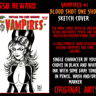Vampires Blood Shot #1C Sketch Cov w Ske